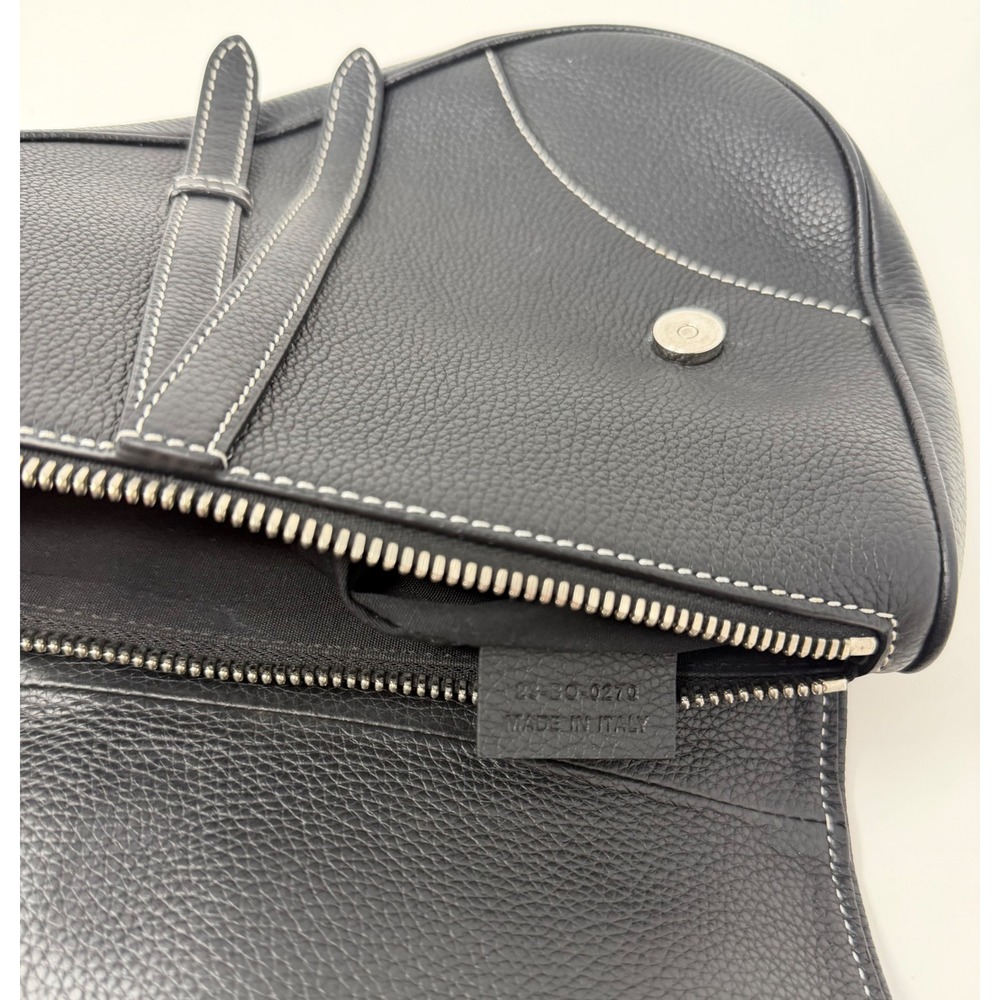 Dior x Shawn Stussy Saddle Crossbody Grained Leather Bag - Picture 9 of 10